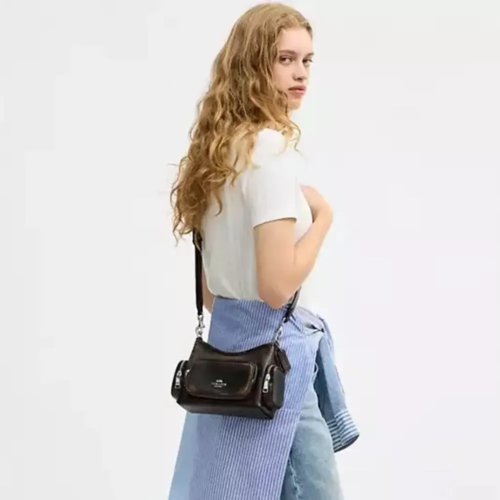 NEW‼️Coach Laurel Shoulder Bag 22 With Pockets In Loved Leather  CEU27